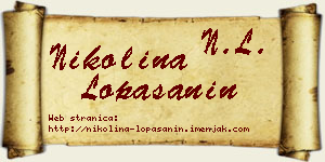 Nikolina Lopašanin vizit kartica